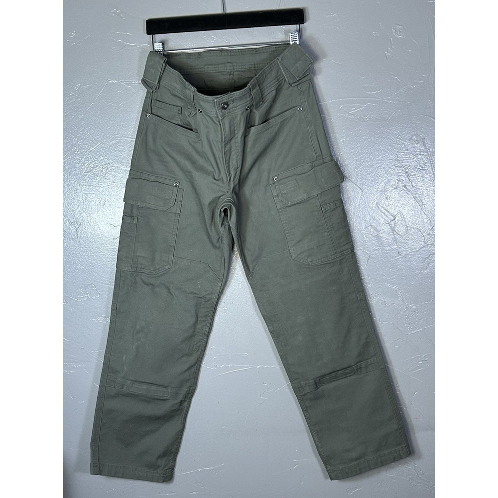 mens duluth flex firehose pants Green Size 30x30 Knee Pads Work Wear Durable
